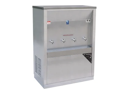 ตู้ทำน้ำเย็น 4 ก๊อก ต่อท่อ ระบายความร้อนด้วยรังผึ้ง MC-4P