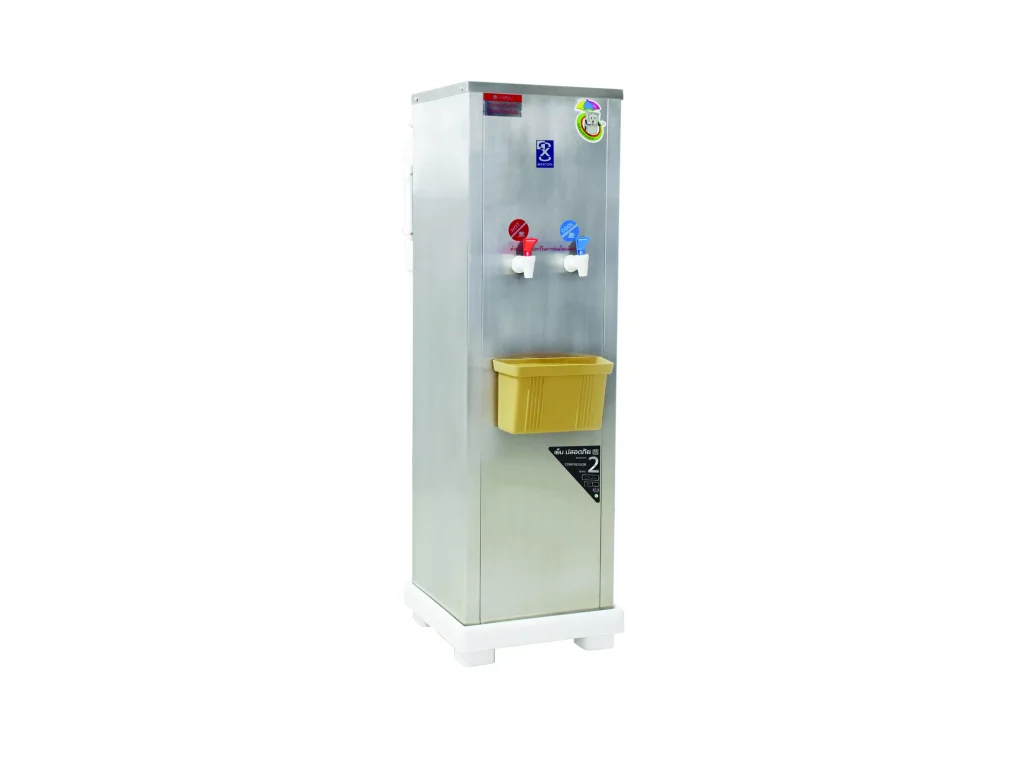 ตู้ทำน้ำชร้อน น้ำเย็น 2 ก๊อก แบบต่อท่อ มีกรองม้ำในตัว MCH-4L