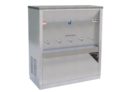 ตู้ทำน้ำเย็น 5 ก๊อก ต่อท่อ ระบายความร้อนด้วยรังผึ้ง MC-5P