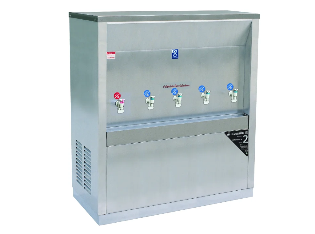 ตู้ทำน้ำร้อน 1 ก๊อก น้ำเย็น 4 ก๊อก แบบต่อท่อ MCH-5P