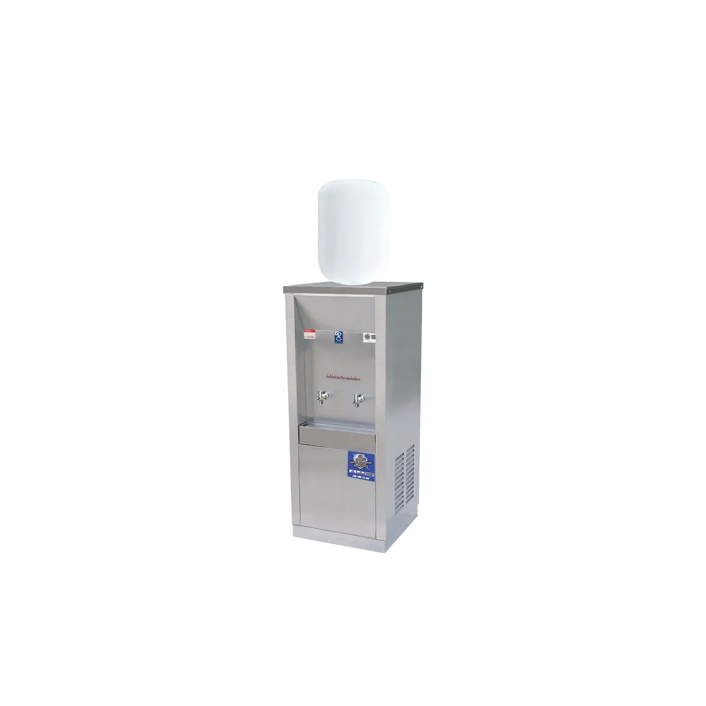 ตู้ทำน้ำเย็น 2 ก๊อก แบบเติมน้ำ สแตนเลส ระบบรังผึ้ง MAXCOOL