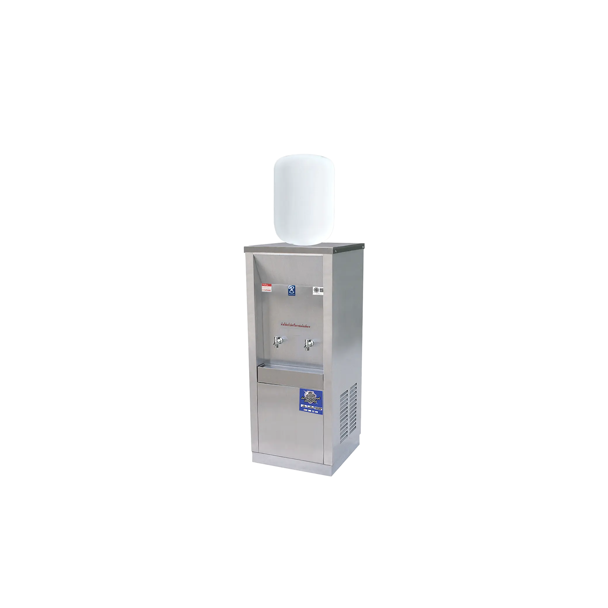 ตู้ทำน้ำเย็น 2 ก๊อก แบบเติมน้ำ สแตนเลส ระบบรังผึ้ง MAXCOOL