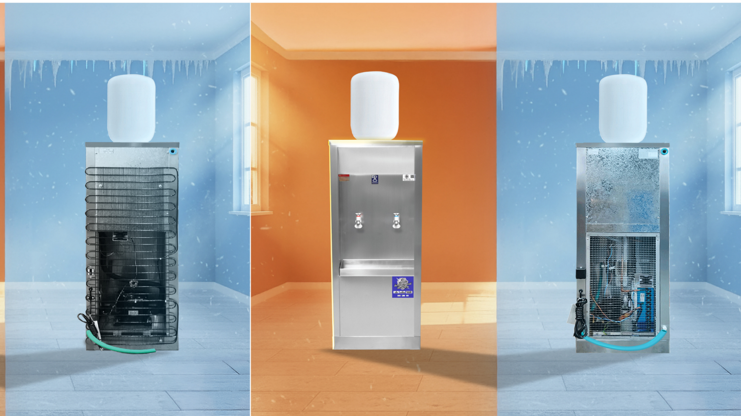 ตู้ทำน้ำร้อน-น้ำเย็น แบบเติมน้ำ Maxcool