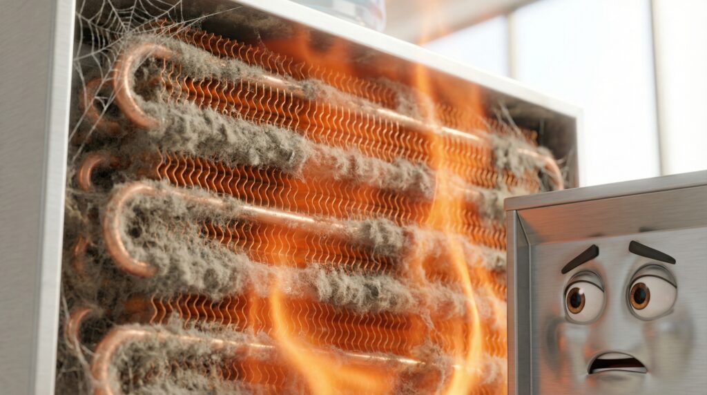 การใช้เครื่องเป่าลมทำความสะอาดคอยล์ร้อนตู้ทำน้ำเย็น MAXCOOL